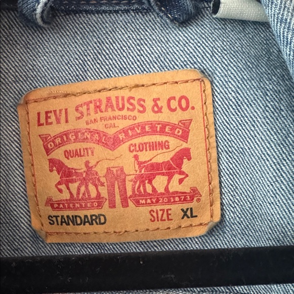 Levi's Distressed Blue Denim Jacket - Picture 2 of 3
